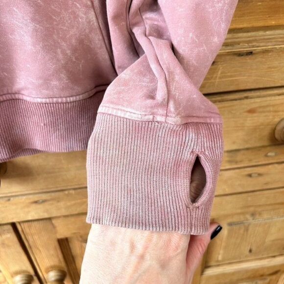 Lululemon Women's Size 4 Scuba Pullover Washed Quicksand Pink Purple Hoodie Hood - Picture 5 of 11